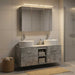 Set de mobilier pentru baie 4 buc. Gri Beton - WALTI WALTI
