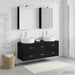 Set de mobilier pentru baie 5 buc. Stejar Negru - WALTI WALTI