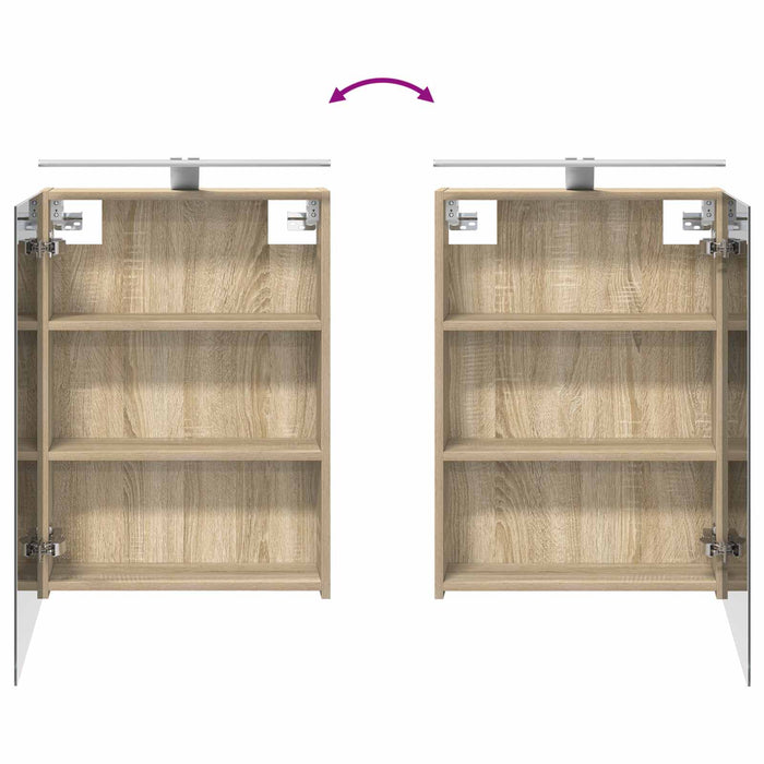 Set de mobilier pentru baie 5 pcs Stejar Sonoma WALTI