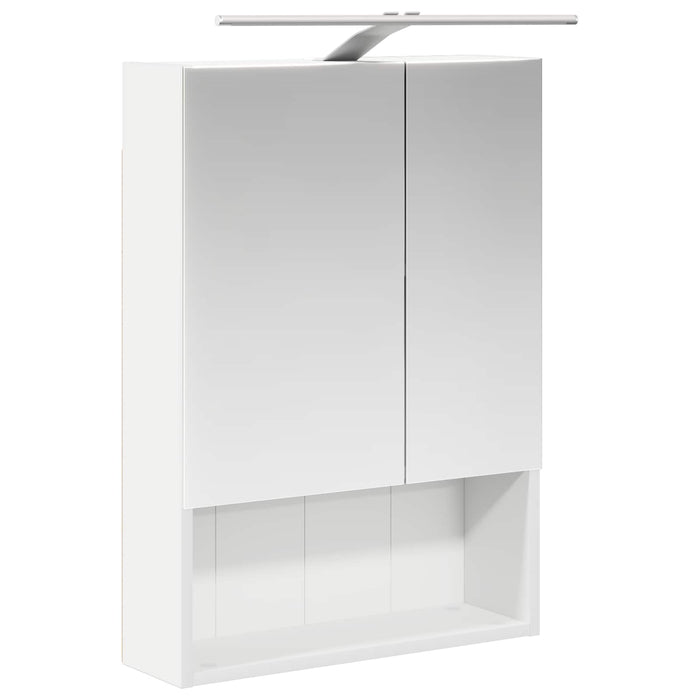 Set de mobilier pentru baie 5 pcs Alb Lemn prelucrat și sticlă WALTI