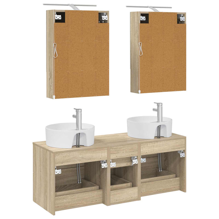 Set de mobilier pentru baie 5 pcs Stejar Sonoma WALTI