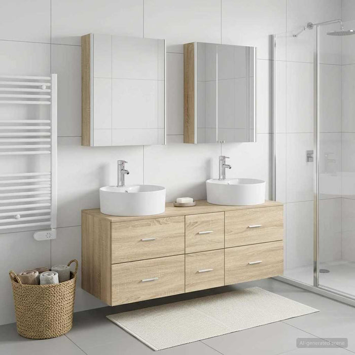 Set de mobilier pentru baie 5 buc. Stejar Sonoma WALTI
