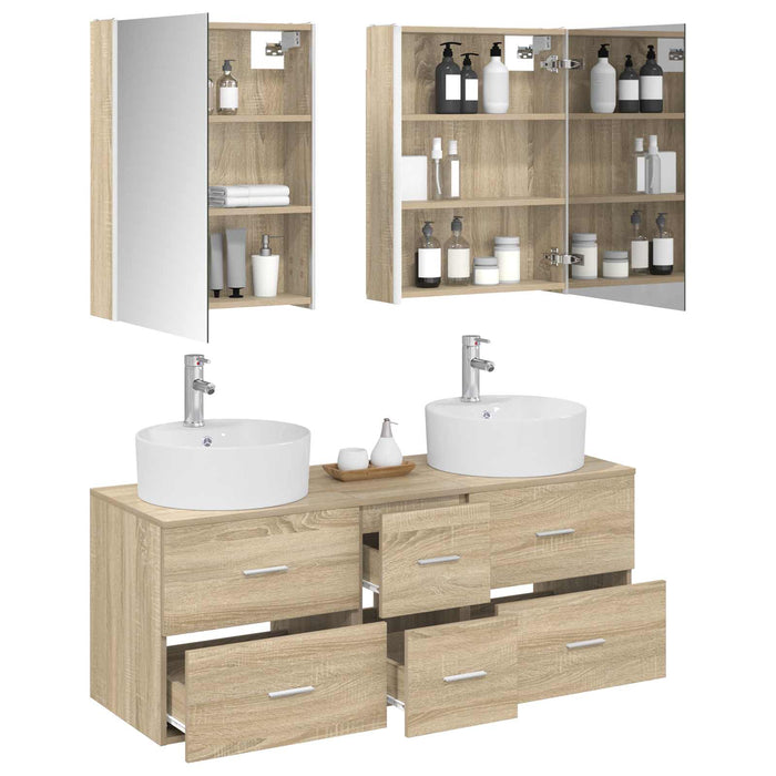 Set de mobilier pentru baie 5 pcs Stejar Sonoma WALTI