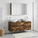 Set de mobilier pentru baie 4 buc. Stejar fumuriu - WALTI WALTI