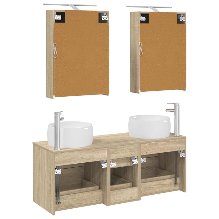 Set de mobilier pentru baie 5 pcs Stejar Sonoma WALTI