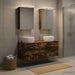 Set de mobilier pentru baie 5 buc. Stejar fumuriu - WALTI WALTI