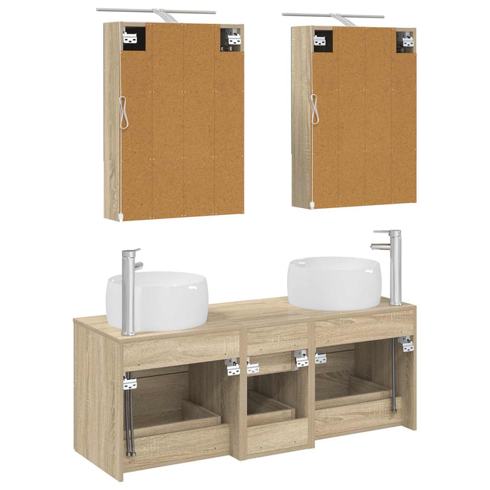 Set de mobilier pentru baie 5 pcs Stejar Sonoma WALTI