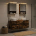 Set de mobilier pentru baie 5 buc. Stejar fumuriu - WALTI WALTI