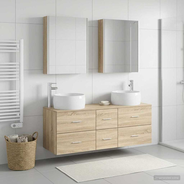Set de mobilier pentru baie 5 buc. Stejar Sonoma WALTI