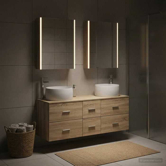 Set de mobilier pentru baie 5 buc. Stejar Sonoma WALTI