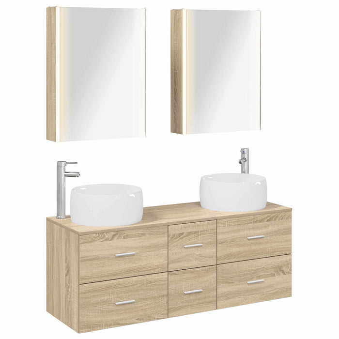 Set de mobilier pentru baie 5 pcs Stejar Sonoma WALTI