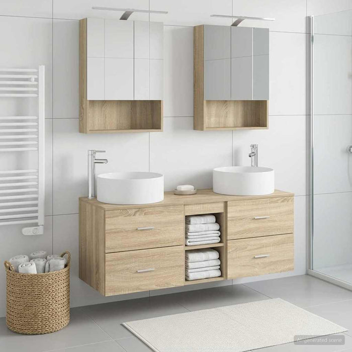 Set de mobilier pentru baie 5 buc. Stejar Sonoma WALTI