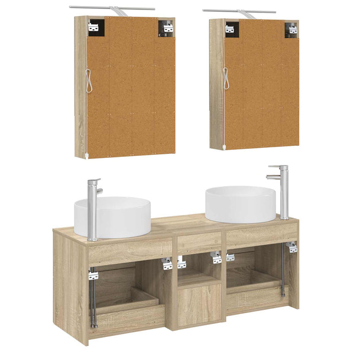 Set de mobilier pentru baie 5 pcs Stejar Sonoma WALTI