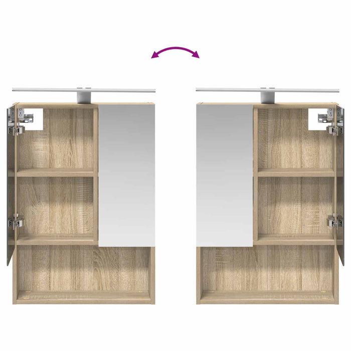 Set de mobilier pentru baie 5 pcs Stejar Sonoma WALTI