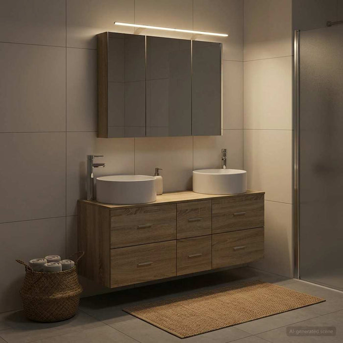 Set de mobilier pentru baie 4 buc. Stejar Sonoma WALTI