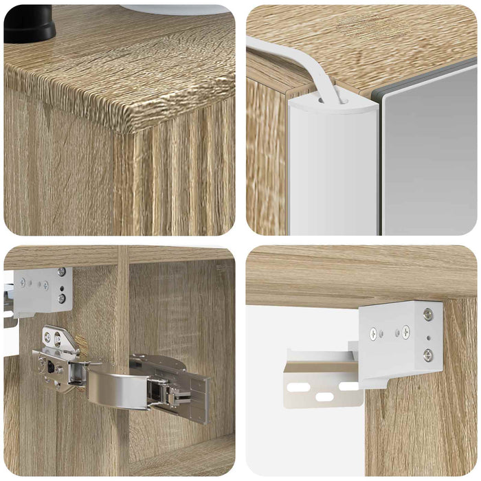 Set de mobilier pentru baie 6 pcs Stejar Sonoma WALTI
