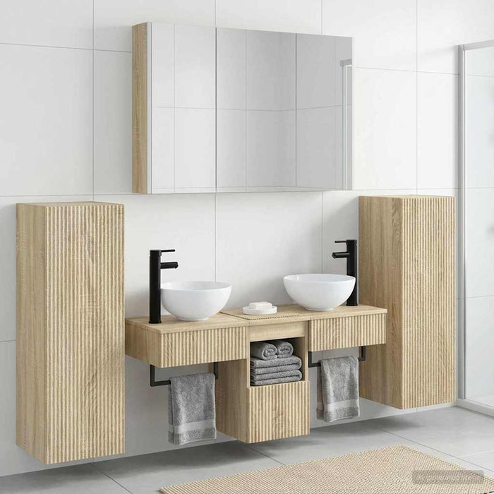 Set de mobilier pentru baie 6 pcs Stejar Sonoma WALTI
