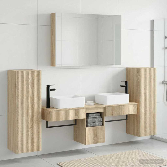 Set de mobilier pentru baie 6 pcs Stejar Sonoma WALTI