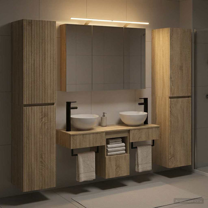 Set de mobilier pentru baie 6 pcs Stejar Sonoma WALTI