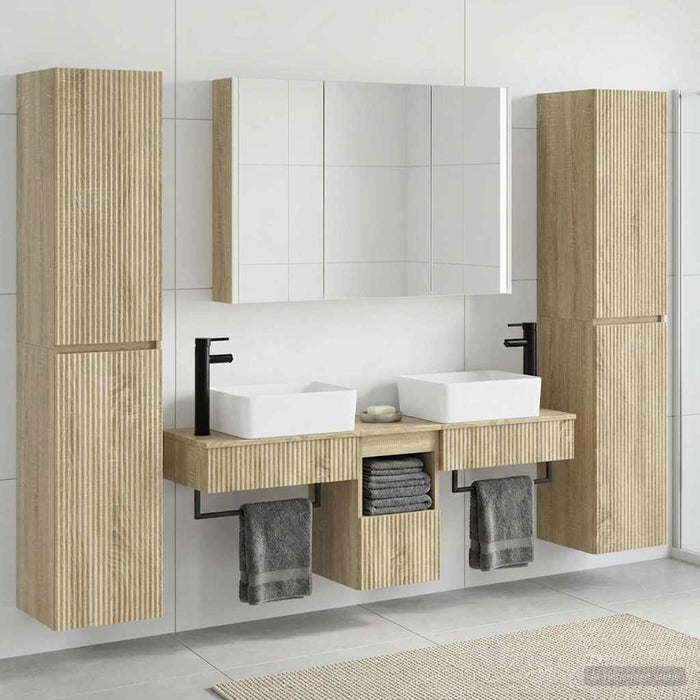 Set de mobilier pentru baie 6 pcs Stejar Sonoma WALTI