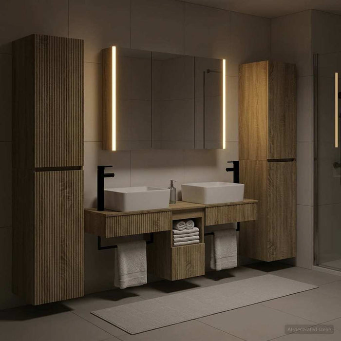 Set de mobilier pentru baie 6 pcs Stejar Sonoma WALTI