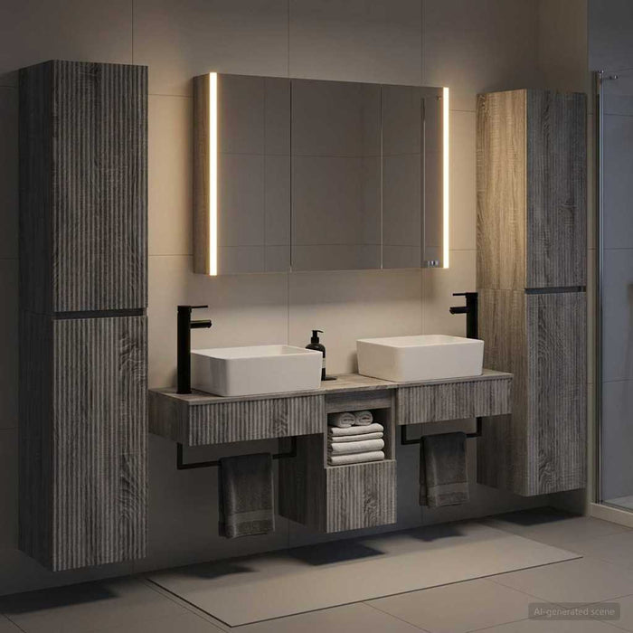 Set de mobilier pentru baie 6 pcs Sonoma gri WALTI