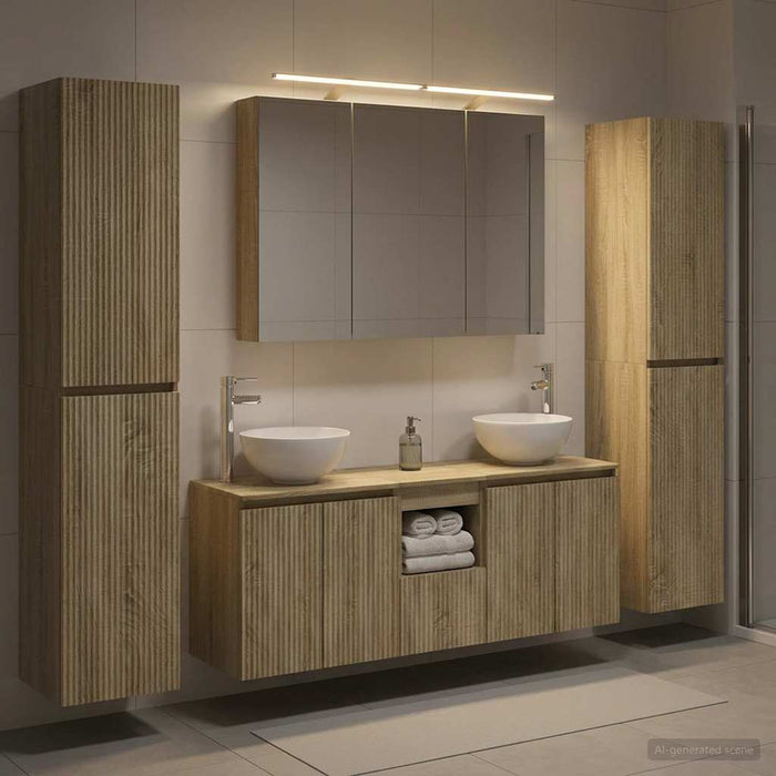 Set de mobilier pentru baie 6 pcs Stejar Sonoma WALTI
