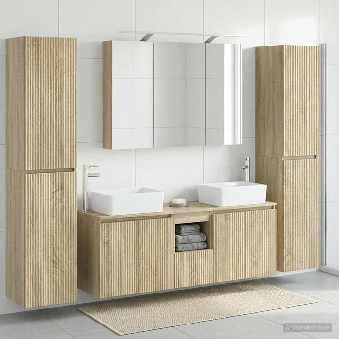 Set de mobilier pentru baie 6 pcs Stejar Sonoma WALTI