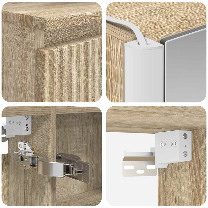 Set de mobilier pentru baie 6 pcs Stejar Sonoma WALTI