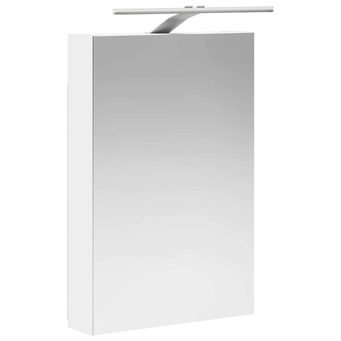 Set de mobilier pentru baie 5 pcs Alb Lemn prelucrat și sticlă WALTI