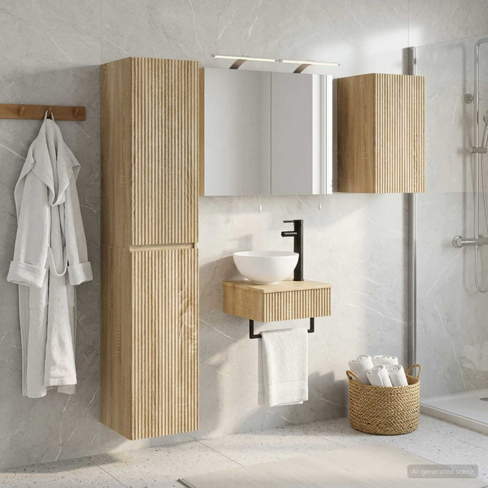 Set de mobilier pentru baie 5 pcs Stejar Sonoma WALTI