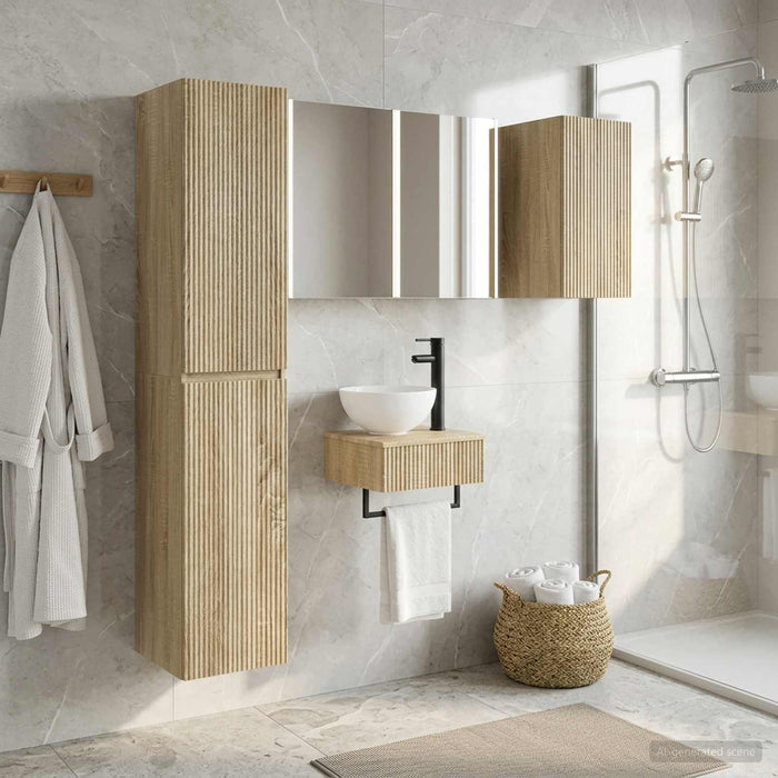 Set de mobilier pentru baie 5 buc. Stejar Sonoma WALTI