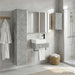 Set de mobilier pentru baie 5 buc. Gri Beton - WALTI WALTI