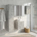 Set dulap baie 5 buc. Gri Beton Lemn prelucrat - WALTI WALTI