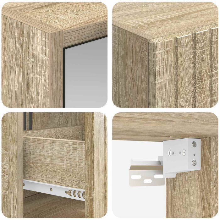 Set dulap baie 5 pcs Stejar Sonoma 40 x 10,5 x 60,5 cm WALTI