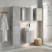 Set dulap baie 5 buc. Gri Beton Lemn prelucrat - WALTI WALTI