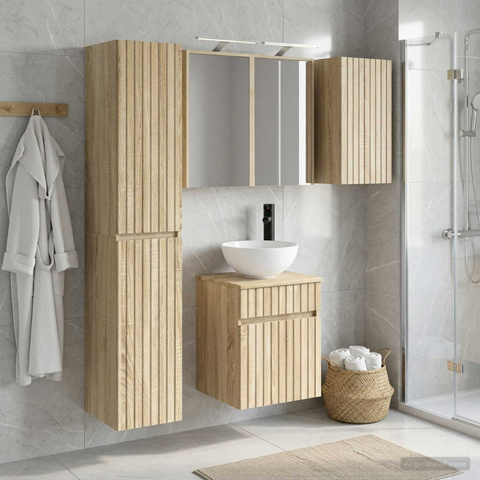 Set dulap baie 5 pcs Stejar Sonoma 43 x 16 x 62,5 cm WALTI