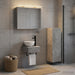 Set dulap baie 4 buc. Gri Beton Lemn prelucrat - WALTI WALTI