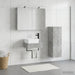 Set dulap baie 4 buc. Gri Beton Lemn prelucrat - WALTI WALTI