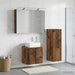 Set de mobilier pentru baie 4 buc. Lemn vechi - WALTI WALTI