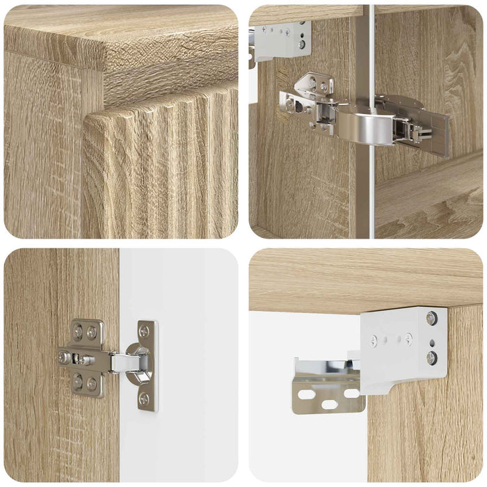 Set de mobilier pentru baie 4 pcs Stejar Sonoma WALTI