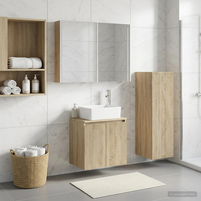 Set de mobilier pentru baie 4 buc. Stejar Sonoma WALTI
