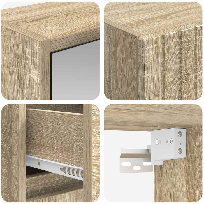 Set de mobilier pentru baie 4 pcs Stejar Sonoma WALTI