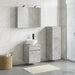 Set de mobilier pentru baie 4 buc. Gri Beton - WALTI WALTI