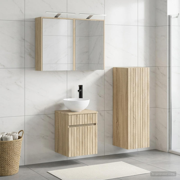 Set de mobilier pentru baie 4 buc. Stejar Sonoma - WALTI WALTI