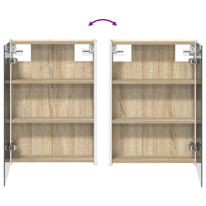 Set de mobilier pentru baie 4 pcs Stejar Sonoma WALTI