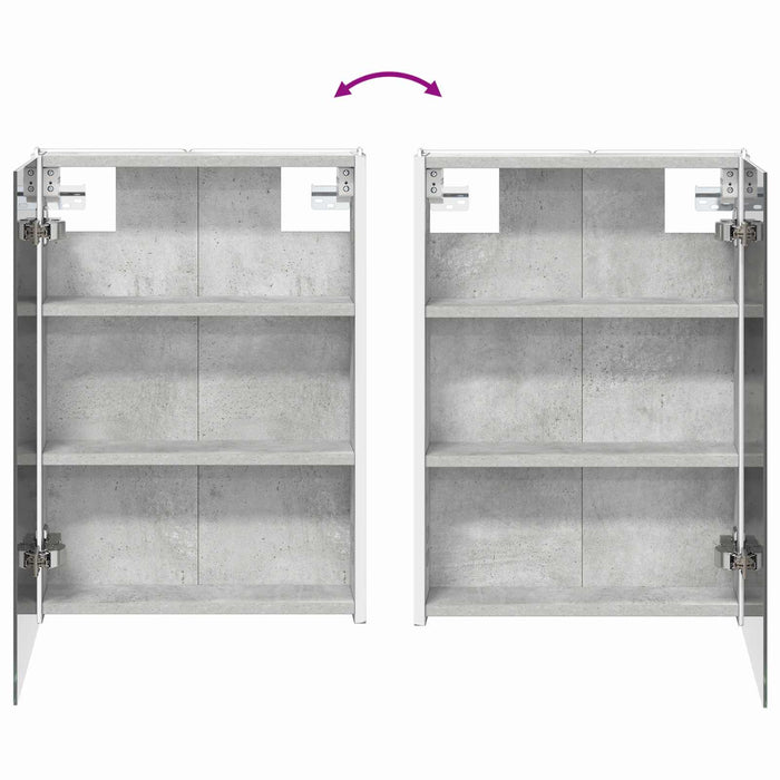 Set de mobilier pentru baie 4 pcs Gri Beton WALTI