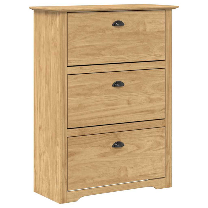 Raft pentru încălțăminte BODO Maro miere 80 x 35 x 118 cm - WALTI WALTI