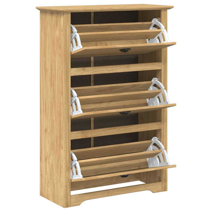 Raft pentru încălțăminte BODO Maro miere 80 x 35 x 118 cm - WALTI WALTI