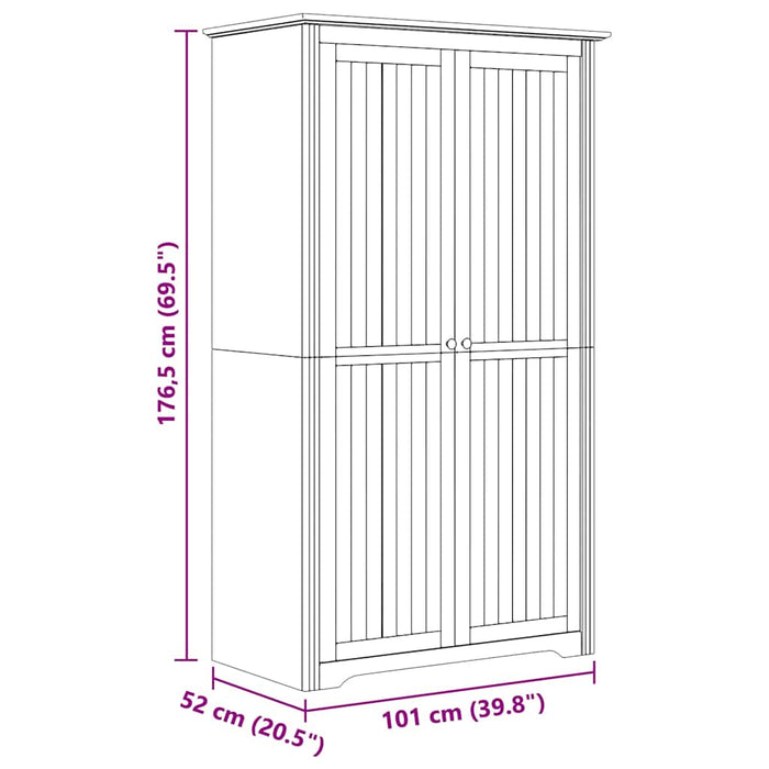Dulap cu ușă BODO Maro miere 53,5 x 99 x 173 cm Lemn compozit - WALTI WALTI